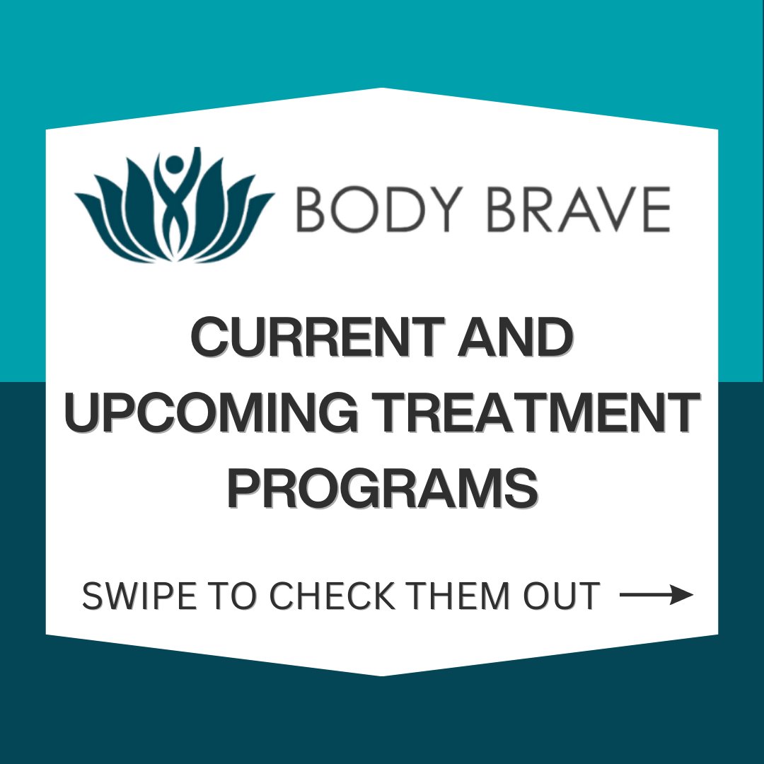 Recovering from an #EatingDisorder can be isolating, but it doesn't need to be. Here are current & upcoming support/recovery programs offered by @BodyBraveCanada - please RT for visibility! 🧵

#EatingDisorderSupport