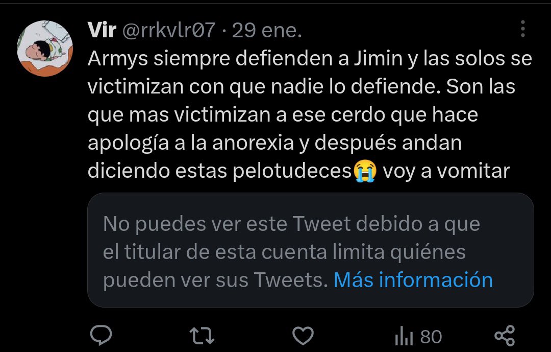 ReporteAcoso7's tweet photo. E insulta a jimin https://t.co/nfUGPYtRgz