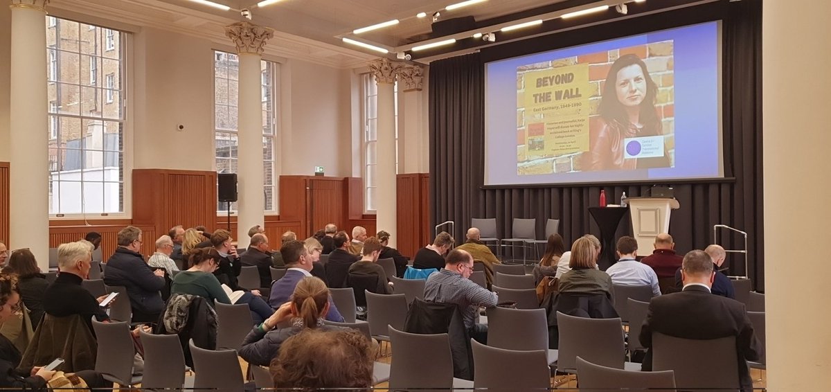 The room is filling up for the official launch of <a href="/hoyer_kat/">Katja Hoyer</a> 's new book about the #GDR. What a great pleasure to celebrate this brilliant author and <a href="/KingsCollegeLon/">King's College London</a> visiting research fellow! Thanks to <a href="/kings_eis/">KCL European & International Studies</a> and <a href="/PenguinBooks/">Penguin Books</a> for making this happen. <a href="/kingshistory/">King's History</a> <a href="/KingsDLLC/">King's Languages, Literatures and Cultures</a>