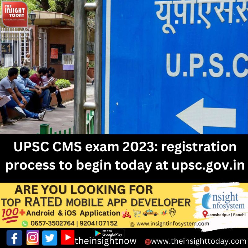 UPSC CMS exam 2023: registration process to begin today at upsc.gov.in
Read more - bit.ly/3HiyCbX
#careers #examnotification #examupdates #LatestNewsUpdates #newsingle #newsupdates #upsccmsexam