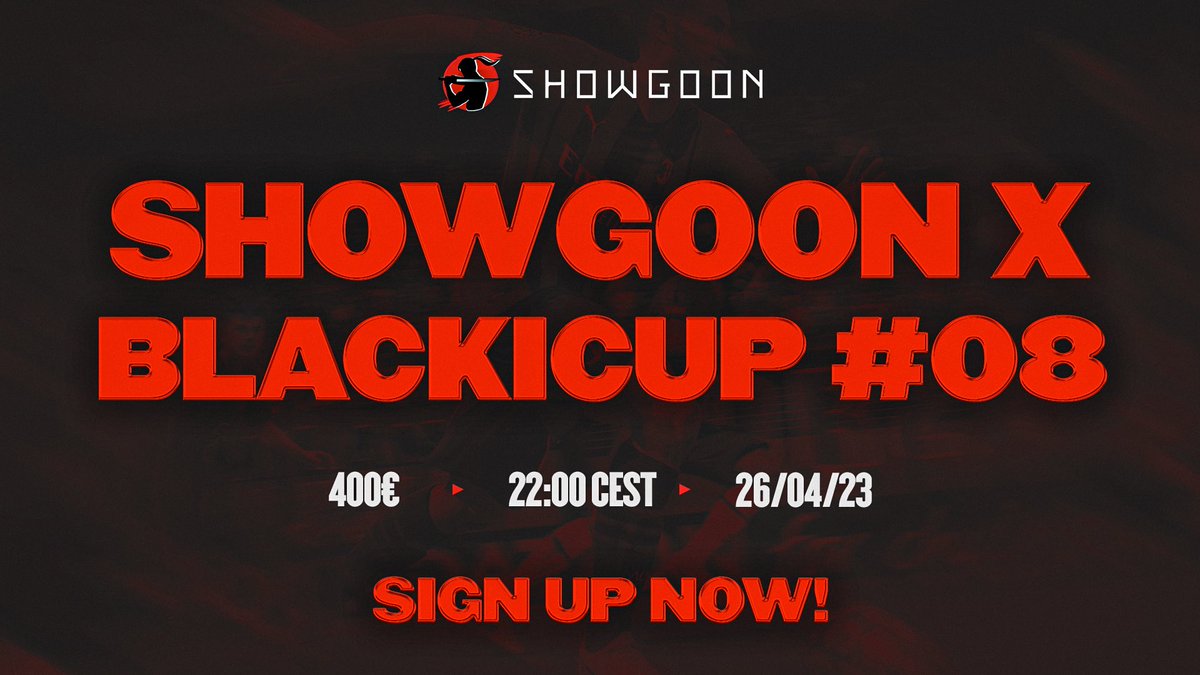 Don’t miss out 🏃

SHOWGOON &amp; BLACKICUP continues today with the 8th installment and you still have a few hours to sign up for it! Enjoy the game and win ⚽️

⏰ Today, 10 PM CEST
💵 400€ prize pool 

rush.gg/en/tournaments…