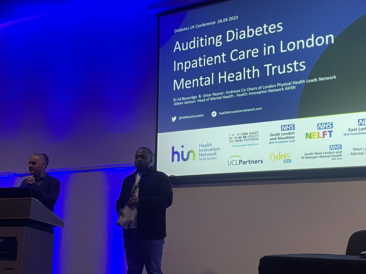 Ensuring our audit reaches a national audience #DUK2023 - London Mental Health Trusts working together to improve diabetes care for people with serious mental illness @AHSNNetwork <a href="/HINSouthLondon/">Health Innovation Network South London</a> <a href="/dredbeveridge/">Ed Beveridge</a> <a href="/ORaynerAndrews/">Omar Rayner-Andrews #ESTJ</a>