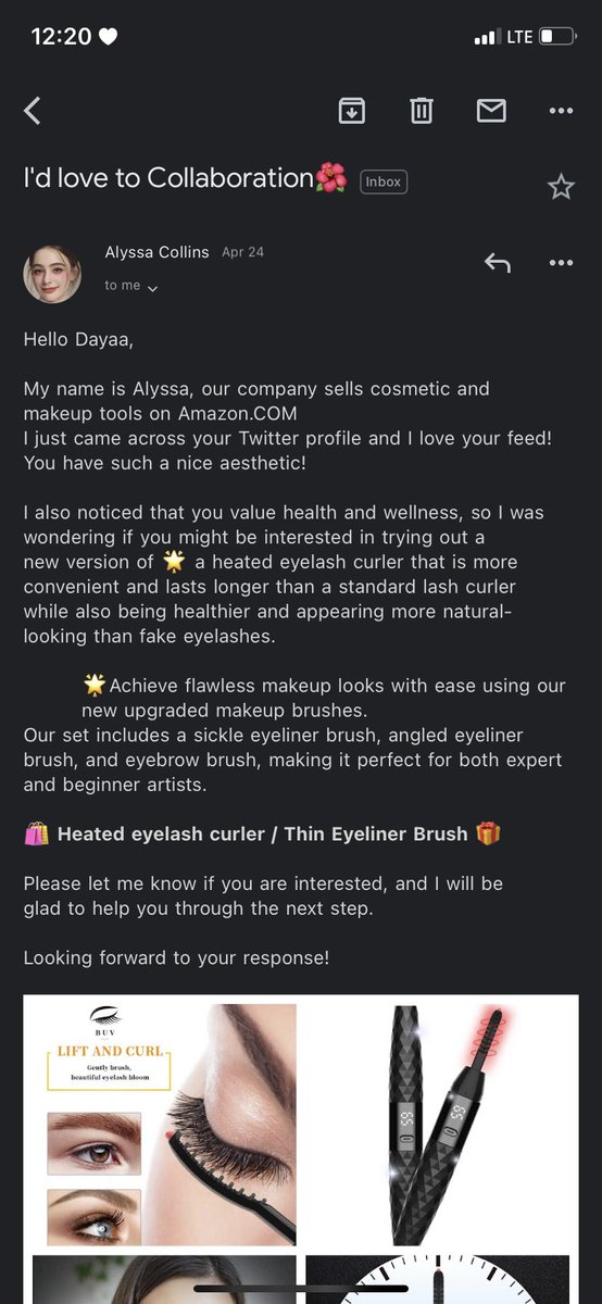 UgcDayaa's tweet photo. I’m starting to receive inbounds which is great but how do I tell what’s a scam and what’s not ???
#ugccommunity #ugccreatorneeded #ugc

Has anyone worked with them before? https://t.co/6185zBcd8P