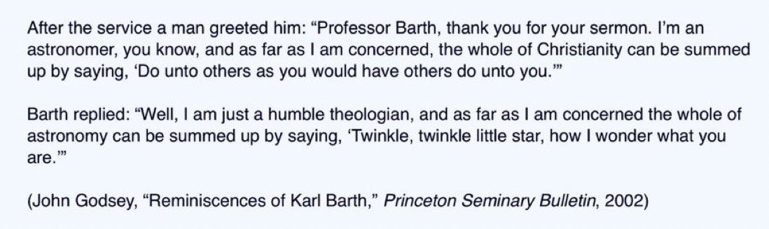 MattSmethurst's tweet photo. Karl Barth was one savage dude. https://t.co/4PnmNZyciw