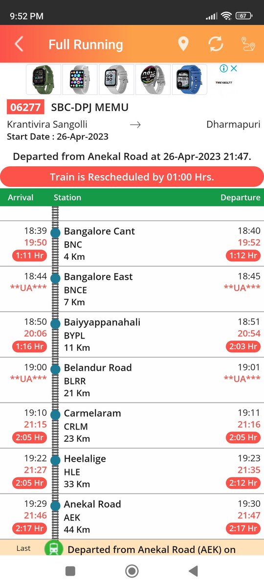 Umamages2's tweet photo. SBC-DPJ passengers status on 26-APR-2023. Started with 1.12Hrs delay carry forwarded with 2.00+ hrs from BYPL onwards
@pradeepkumardpi @DrSenthil_MDRD @DrAChellaKumar @DrmBengaluru @SrDCM_Bengaluru @srdomsbc @NammaRailways @SWRRLY @GMSWR @AshwiniVaishnaw @RailMinIndia @RailMadad https://t.co/Sx8xGdbolA