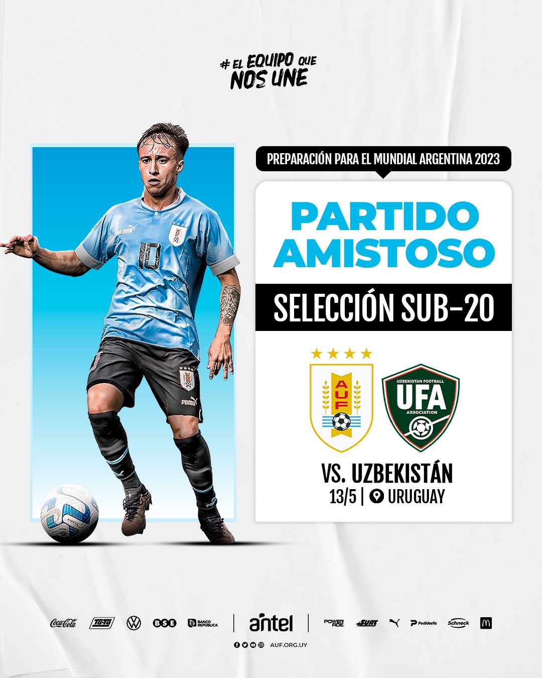 El primer partido en - AUF - Selección Uruguaya de Fútbol