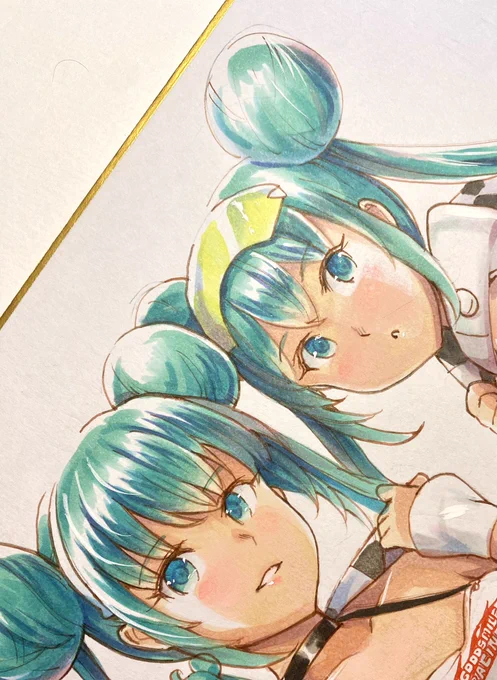 初音ミクさん×3と、レミリア&amp;フランドールをお絵描き中瞳にハイライトが入るとテンション上がる¶(⁄=˅̮=∖)⁋ 