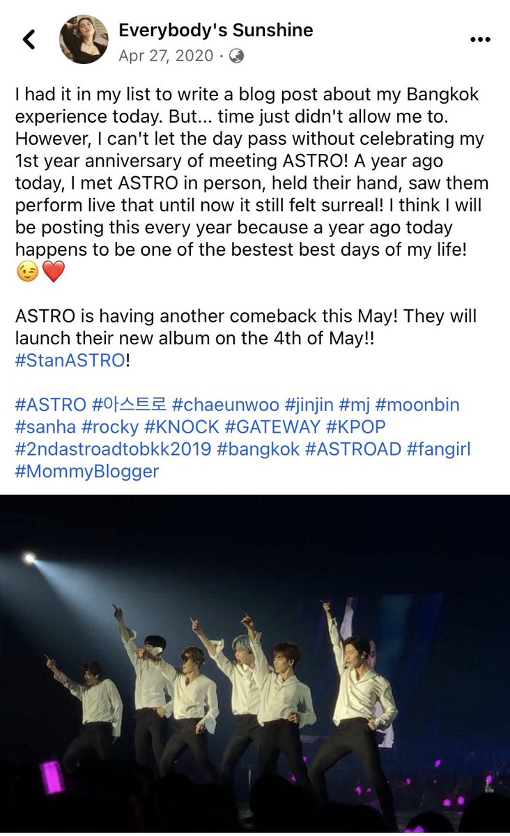 shine4ASTRO's tweet photo. 4 yrs ago today... I got to see you perform. Thank you Eunwoo for bringing ASTRO in my life... for letting me meet Moonbin... in my next life, I'd still wanna be an Aroha. https://t.co/RtxPDVdrcC