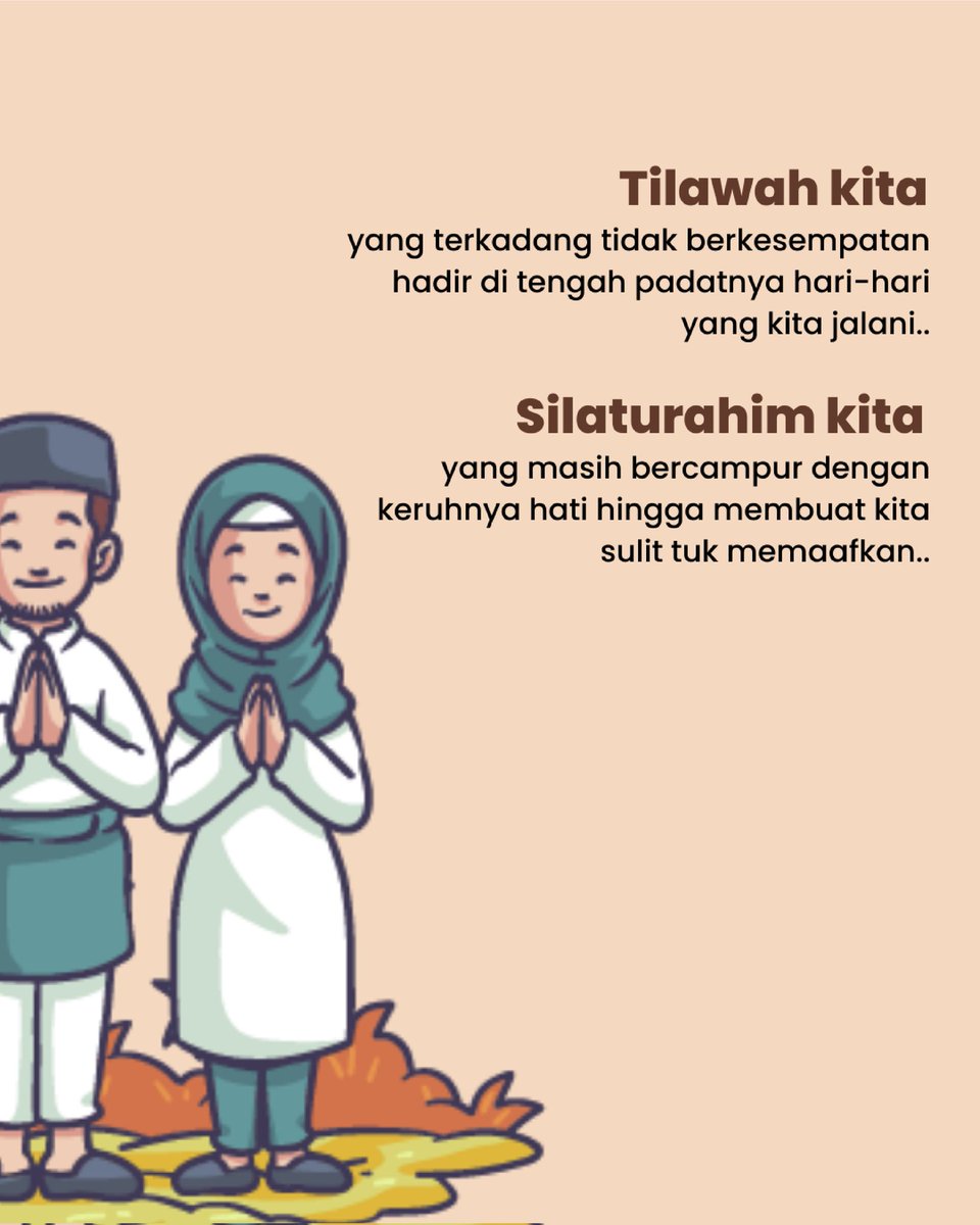 ldksyahid's tweet photo. 🌙 RAMADAN USAI MENGHAMPIRI 🌙
Ramadann...
Kenapa kamu sebentar sekali?
Ramadan...
Aku rindu kamu...
Ramadan...
Mohon jumpa lagi denganku yaa...
Ramadan...
Kutitip rinduku pada Allah
#Lebaran2023
#IdulFitri1444H
#LDKSyahid
#PijarAskara
#FSLDKBanten
#UINJakarta https://t.co/BdwhhRFU9E