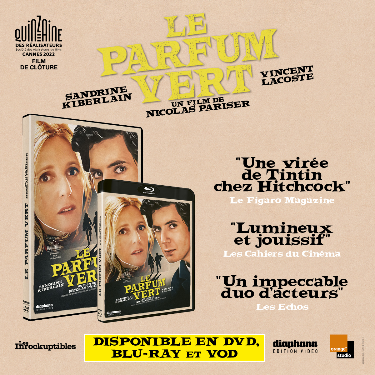 diaphana's tweet photo. #LeParfumVert, la comédie d’espionnage signée #NicolasPariser avec #VincentLacoste et #SandrineKiberlain est déjà disponible en
Blu-Ray 👉https://t.co/yqoQGsJWhS
Et VOD 👉https://t.co/NUeZDyTHrA https://t.co/B8RzoS8XcX