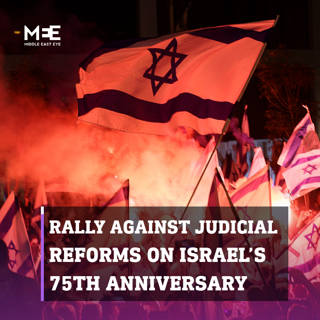 Middle East Eye on Twitter: "Thousands of Israelis gathered in Tel Aviv