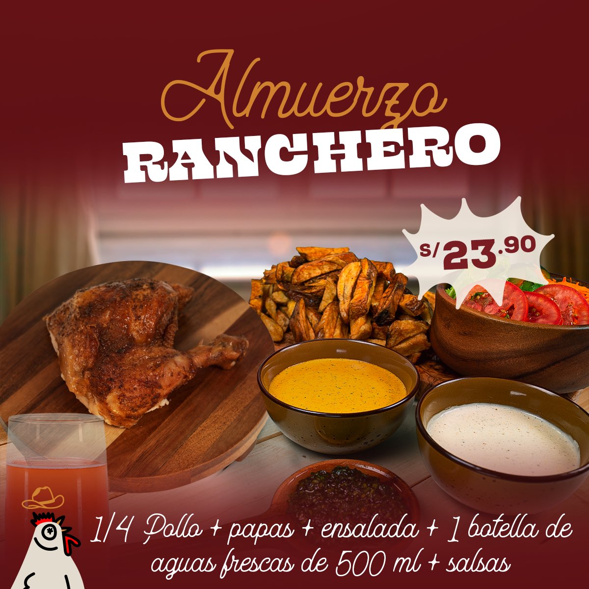 DonRancherito's tweet photo. Si aún no conoces nuestras promos diarias de Rappi, no sabes de lo que te pierdes! 🤩
Promos exclusivas de lunes a viernes 🤫. Búscanos en Rappi como Don Rancherito y corre a pedirlas! 🛵
#PolloaLaBrasa #RappiPeru https://t.co/C0FJTUXKy1