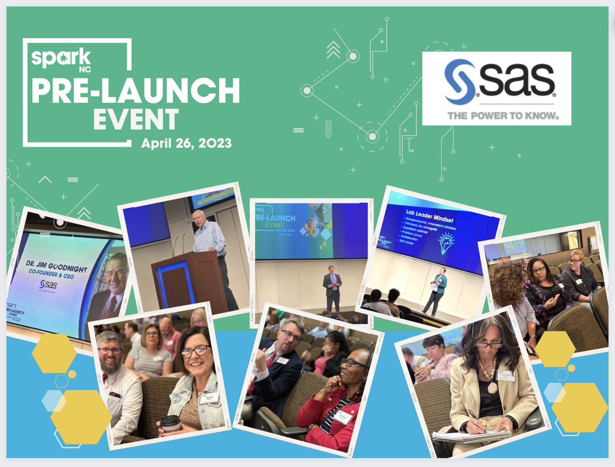 Thank you @SASsoftware for hosting our Pre-Launch Event as districts across North Carolina get ready to launch their SparkLabs this summer. #wearesparknc @JAbleidinger @lynn_moody @DanaMBrinson