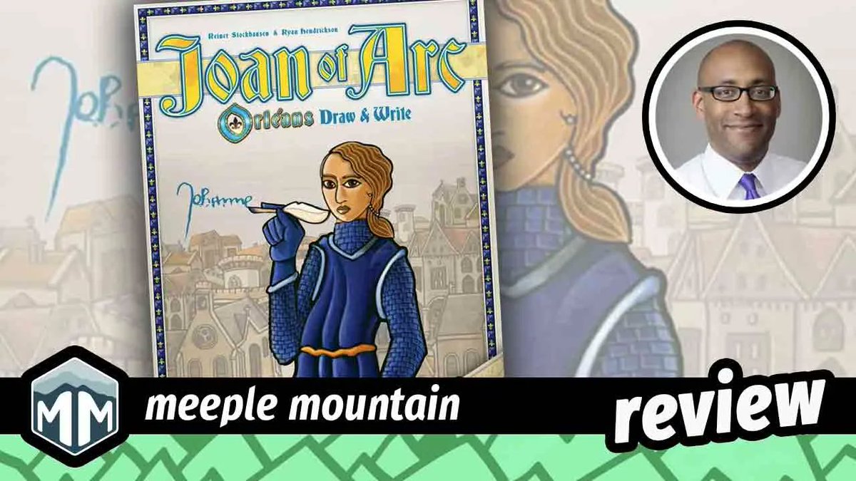 meeplemountain's tweet photo. Justin loves the bag-building classic Orléans. Find out what he thinks about the new iteration, Joan of Arc: Orléans Draw & Write from @dlp_games, in his review!
https://t.co/RmKcxKw3nz
#BoardGames #RollAndWrite #DLPGames #JoanOfArc #France https://t.co/rJZZzDIV3O