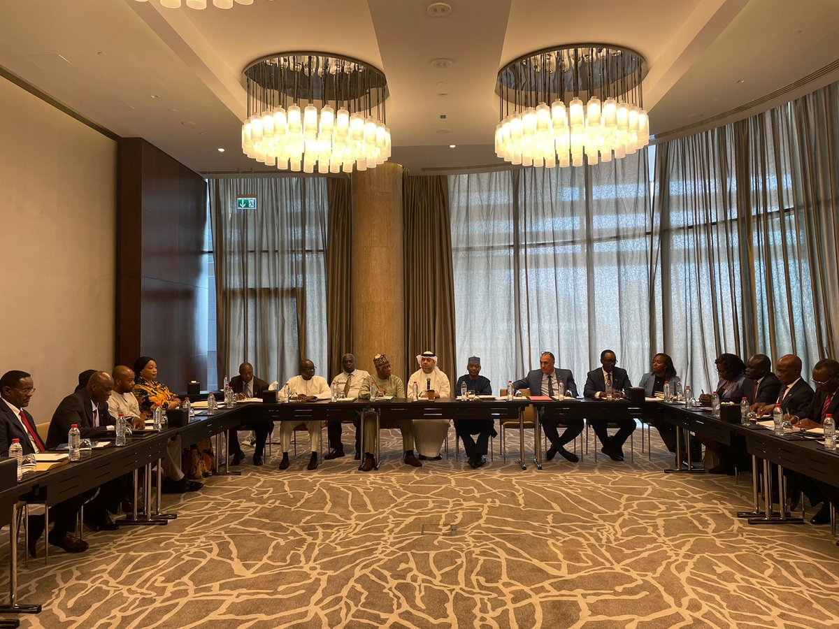 COP28_UAE's tweet photo. Today, #COP28 DG Majid Al Suwaidi met with the Group of African Ambassadors to the UAE, in Abu Dhabi, where he highlighted the importance of the #GlobalSouth and #COP28UAE's commitment to maintaining momentum and prioritizing support for the most vulnerable. https://t.co/vzkrMhESsB