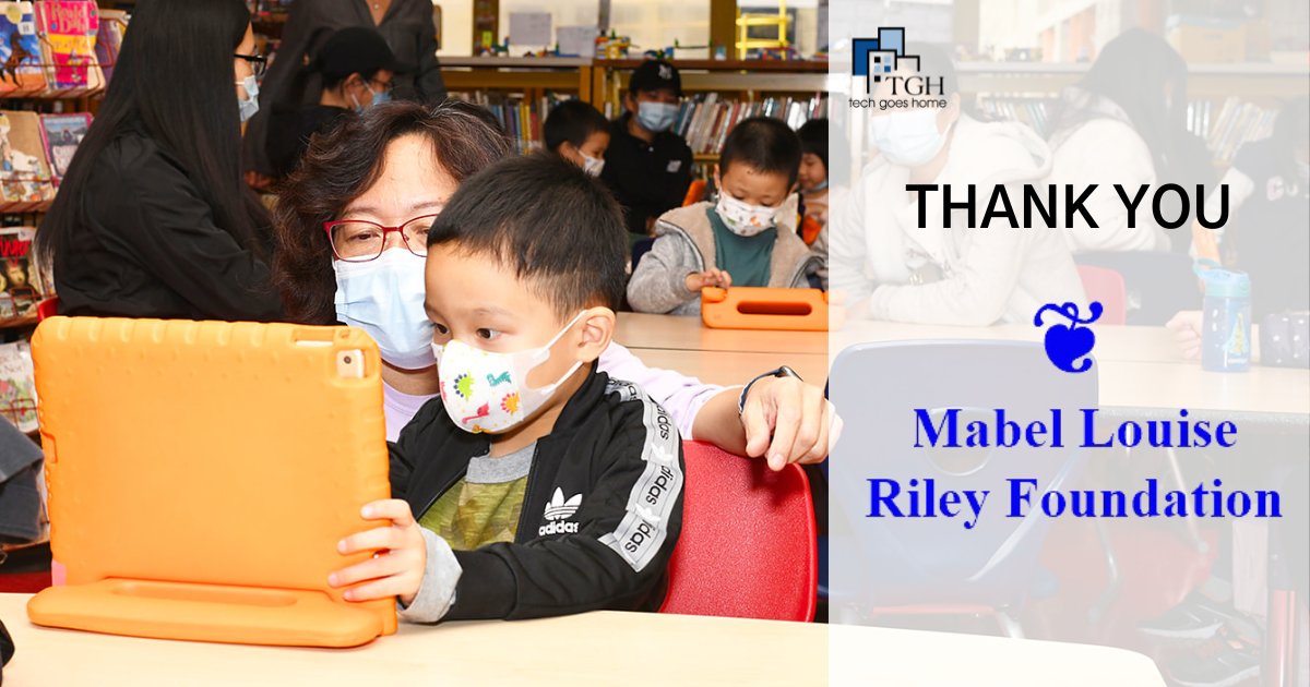 TechGoesHome's tweet photo. Tech Goes Home is grateful to continue our partnership with the Mabel Louise Riley Foundation to advance #digitalequity in MA &amp; narrow the #homeworkgap! Thank you for supporting our work to provide more youth &amp; their families with computers, internet, &amp; digital skills training. https://t.co/QPHgW3gv26