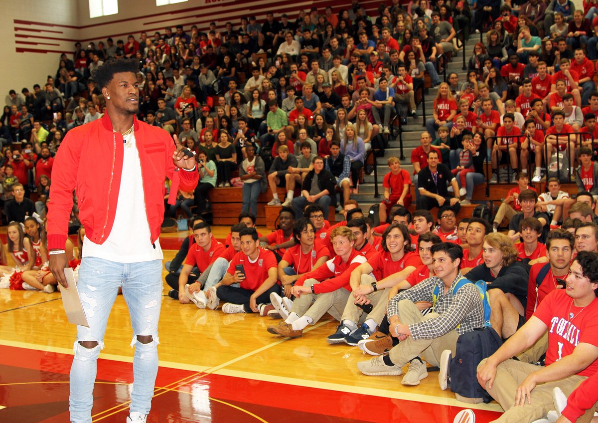 ICYMI: @TISDTHS alumnus & @NBA superstar Jimmy Butler scores a playoff franchise record 56 points in Game 4 for the @MiamiHEAT. More: nba.com/news/nba-famil…