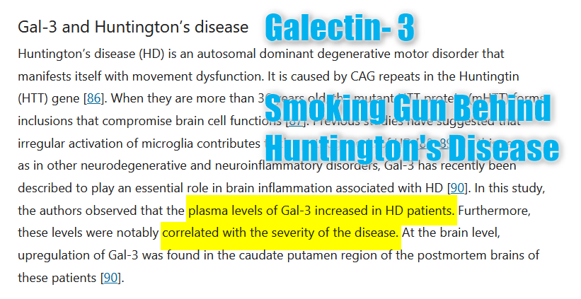 MikeSheikh2's tweet photo. #Galectin3 the smoking gun behind #Huntingtonsdisease #Gal3 serum levels rise and are correlated to symptoms. Wouldn't it be nice to be able to treat this disease? This is why people need to get behind #galectinscience #glycovirology #glycobiology https://t.co/JZBSlAzYgc https://t.co/N9ucuZT9iw