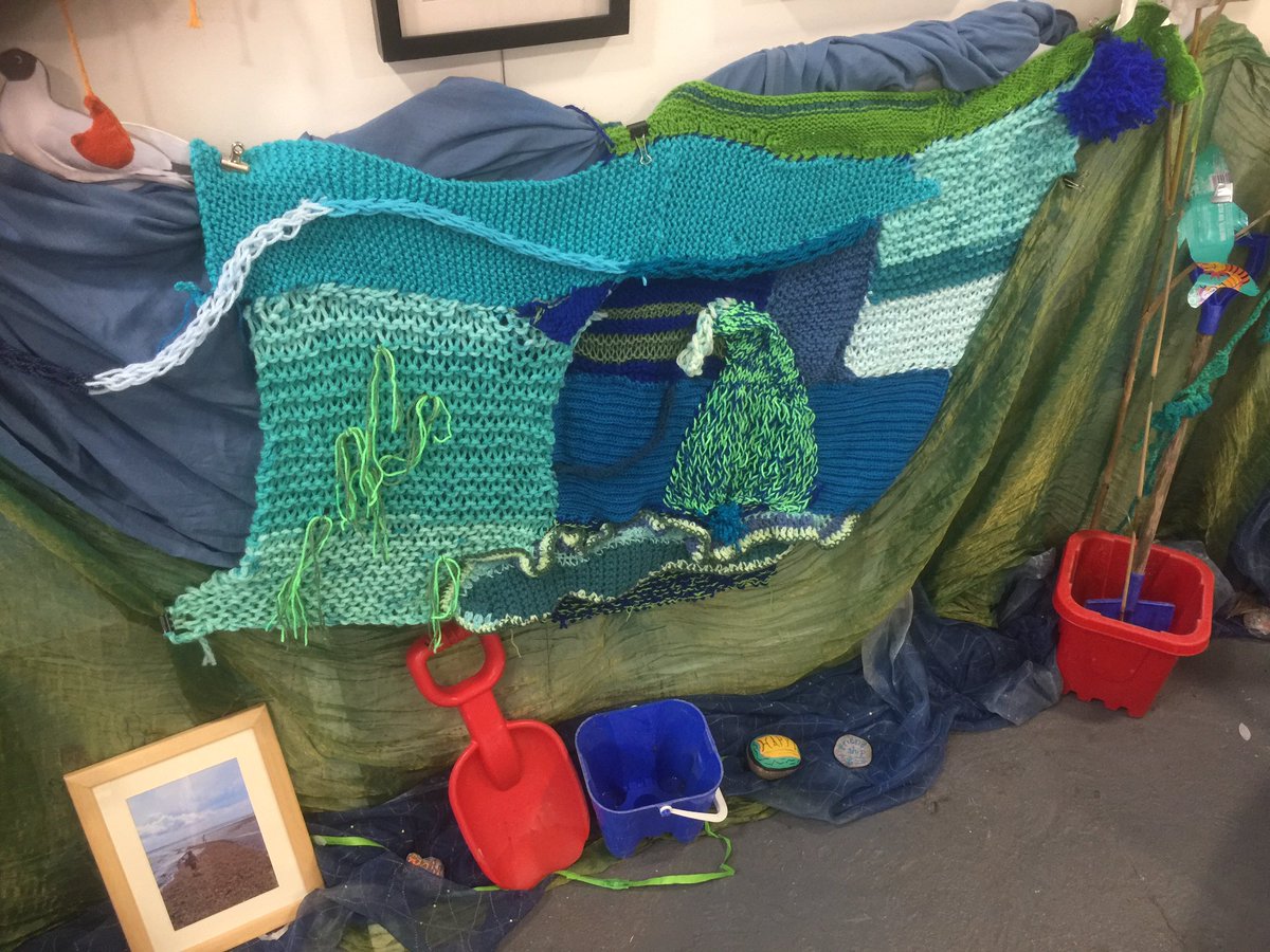 Today we’ve been putting together some of the knitting for #StitchTheSea 
<a href="/OctoberBooks/">October Books</a> 

Fancy adding a wave to our sea scene? We can still add your knits. #TakeMeToTheSea 

We’ll be there on Thurs 27th April from 2pm, or drop into the shop another time 🧶 🌊 ☀️
