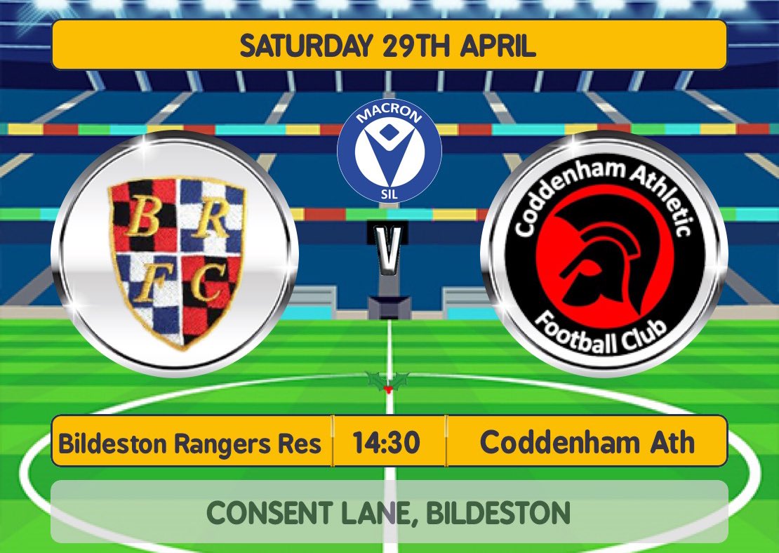 We host <a href="/OfficialCodArmy/">Coddenham Athletic FC</a> this Saturday in the battle for second place! Going to be one hell of a game. Get down and watch a real competitive game. ⚫️🔴🔵⚪️