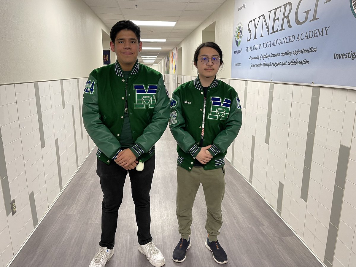MHSRoboticsEPTX's tweet photo. Congratulations to Carlo and Ares for earning their letterman jackets for their contributions to the robotics team! #TeamSISD https://t.co/yPpnuLRtxm