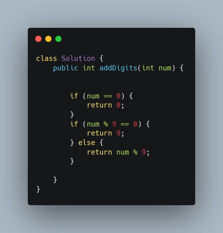 mycode7408's tweet image. 258. Add Digits(leetcode) todays best solution
#100daysofcodechallenge
#100dayofcode
#leetcode