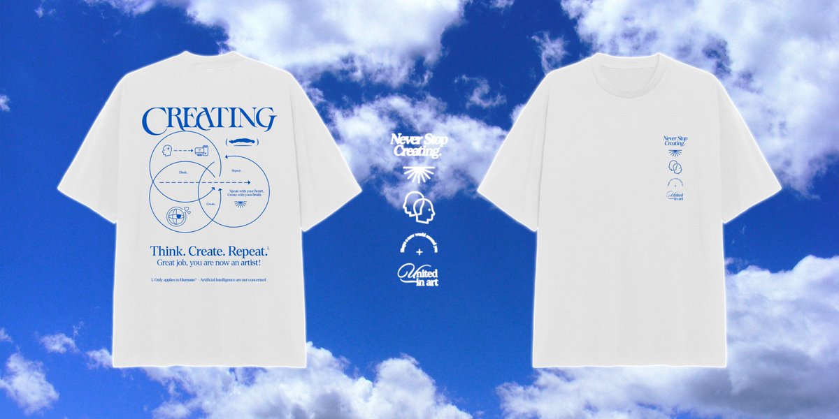 Travisuals's tweet photo. "𝐍𝐞𝐯𝐞𝐫 𝐒𝐭𝐨𝐩 𝐂𝐫𝐞𝐚𝐭𝐢𝐧𝐠" — Typography exploration coming with a very cool tee available now on Everpress! 💙 

→ https://t.co/lVHoP8zEYF 👕 https://t.co/Iw74dsMmhs