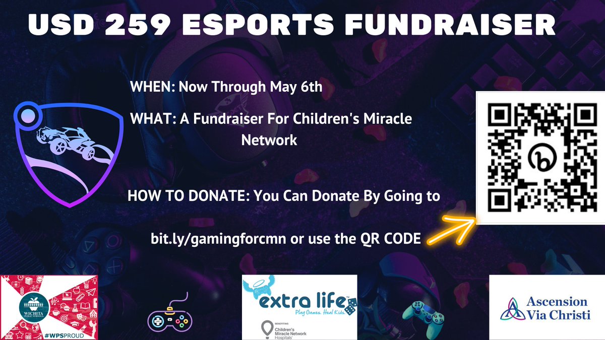Awesome fundraiser going on with USD 259 esports and Children's Miracle Network. We are gaming for a great cause! All proceeds go directly to Children's Miracle Network to help kids. Please donate if you can.