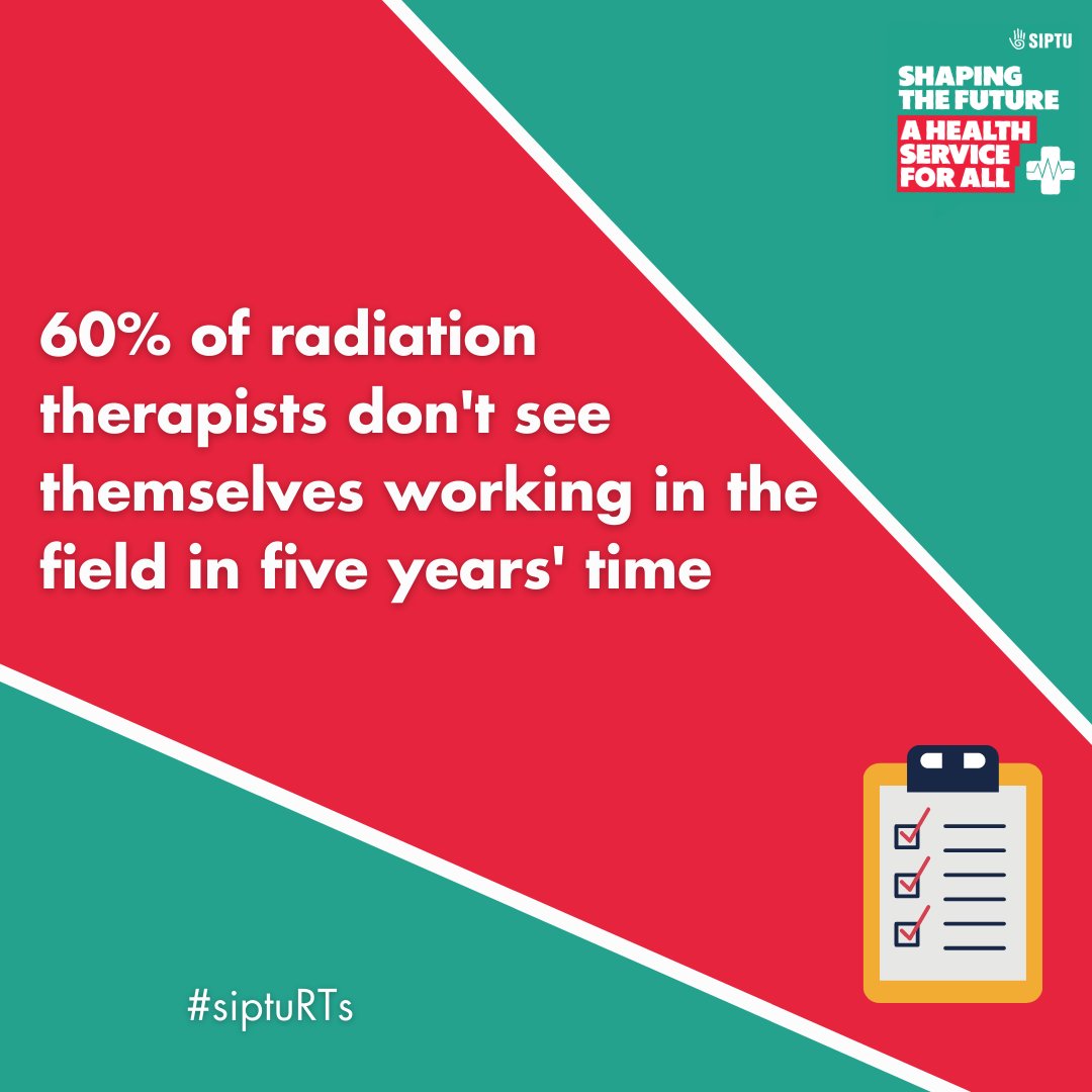 A <a href="/SIPTU/">SIPTU</a> survey of radiation therapists has found that cancer services are facing significant staffing issues. An emergency plan is needed. 

Read our full statement on the survey here 👇#siptuRTs
siptuhealth.ie/siptu-survey-o…