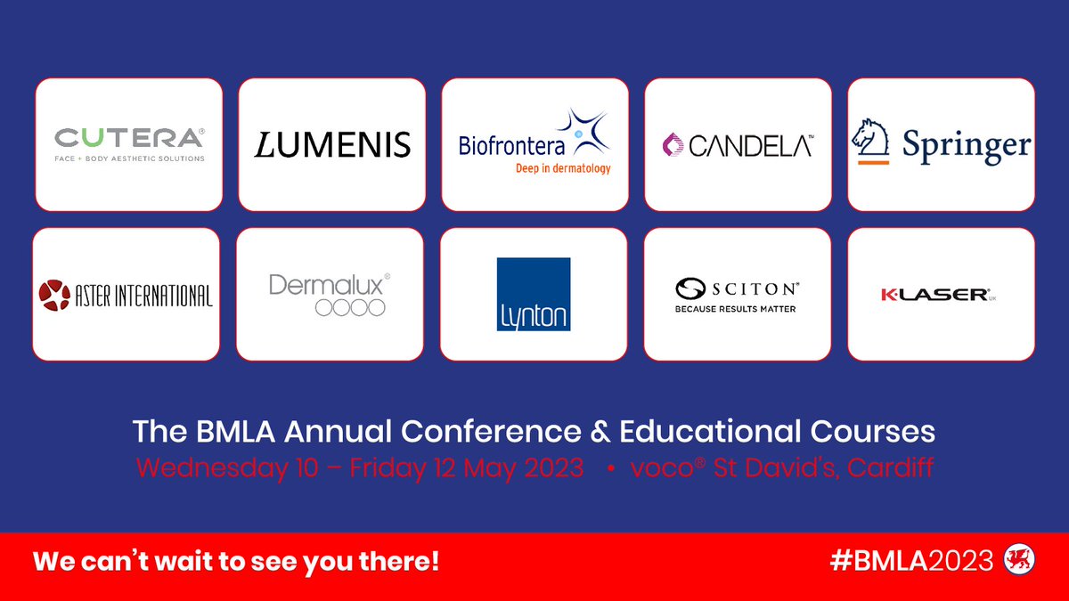 Thank you to all our sponsors and exhibitors for supporting this year's BMLA Annual Conference. 
We look forward to seeing everyone in Cardiff in 2 weeks time!
bit.ly/3LdPjGG