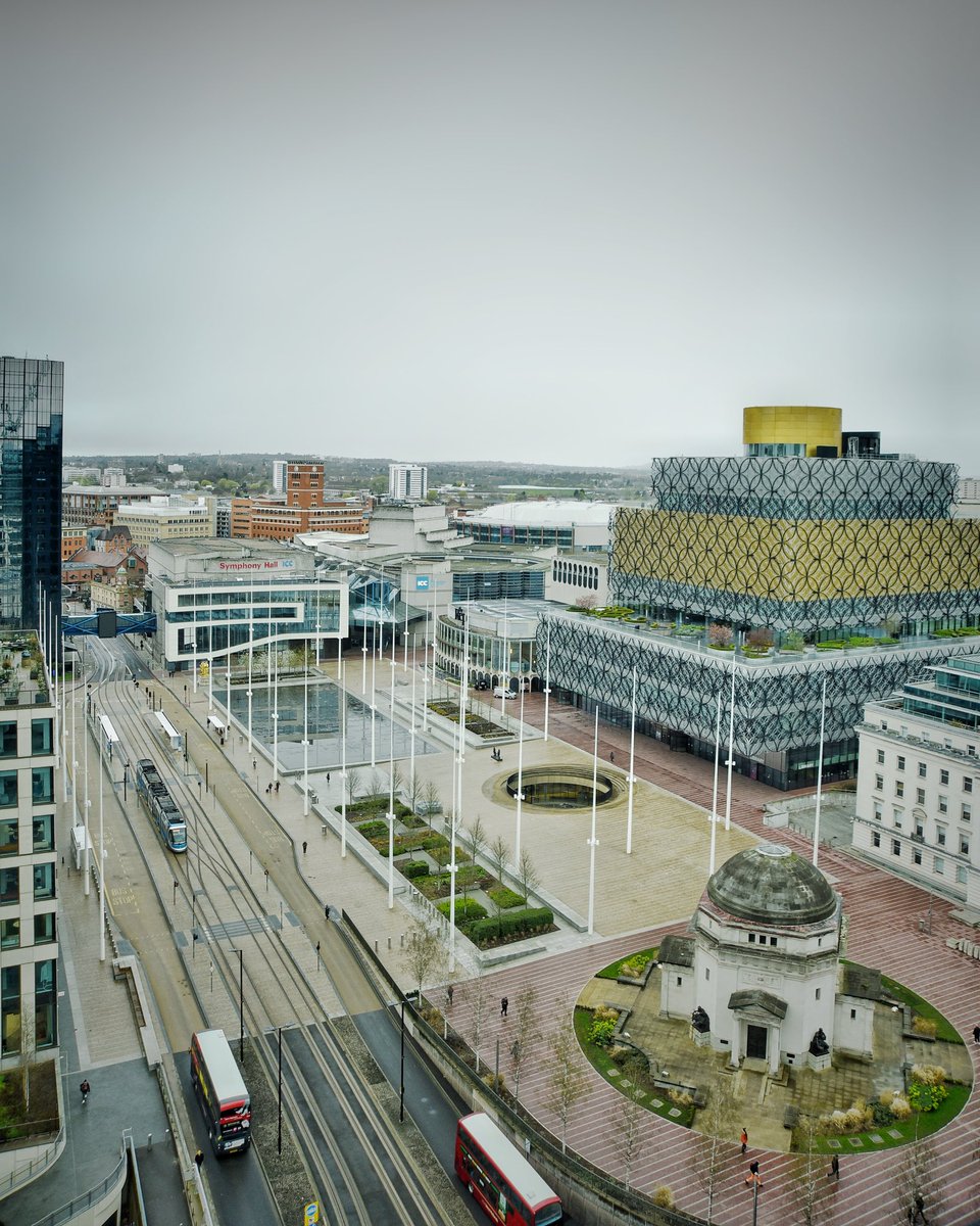BethAstington's tweet photo. Centenary Square and @LibraryofBham in 2023, 2019 and 2017. One thing that doesn’t seem to have changed is the weather! 

#Birmingham https://t.co/iVB9zNMSid