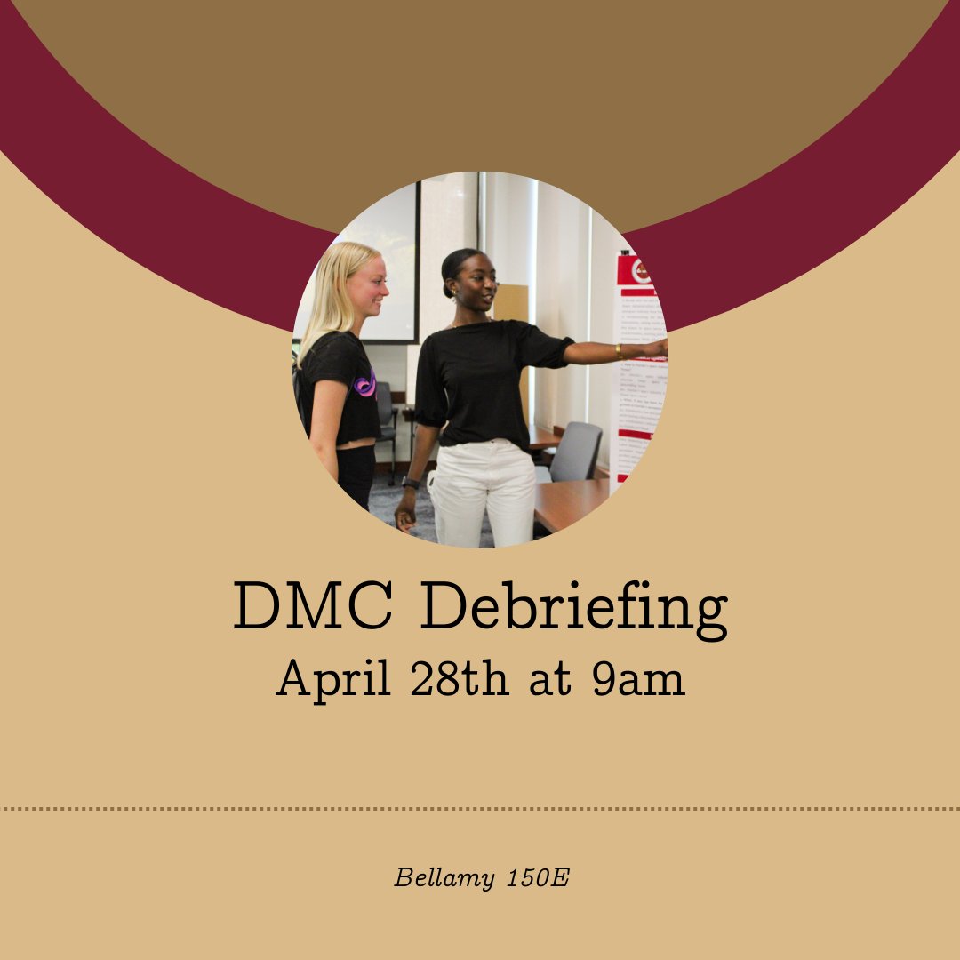 DLMIFSU's tweet image. #Debriefing: What a semester! This Friday at 9am, the DMC will hold the Spring 2023 Debriefing in Bellamy 150E. We can't wait to see everyone then! 

 #dmcfsu #fsu #florida #research #policy #thinktank #public #government #environment #economy #progress