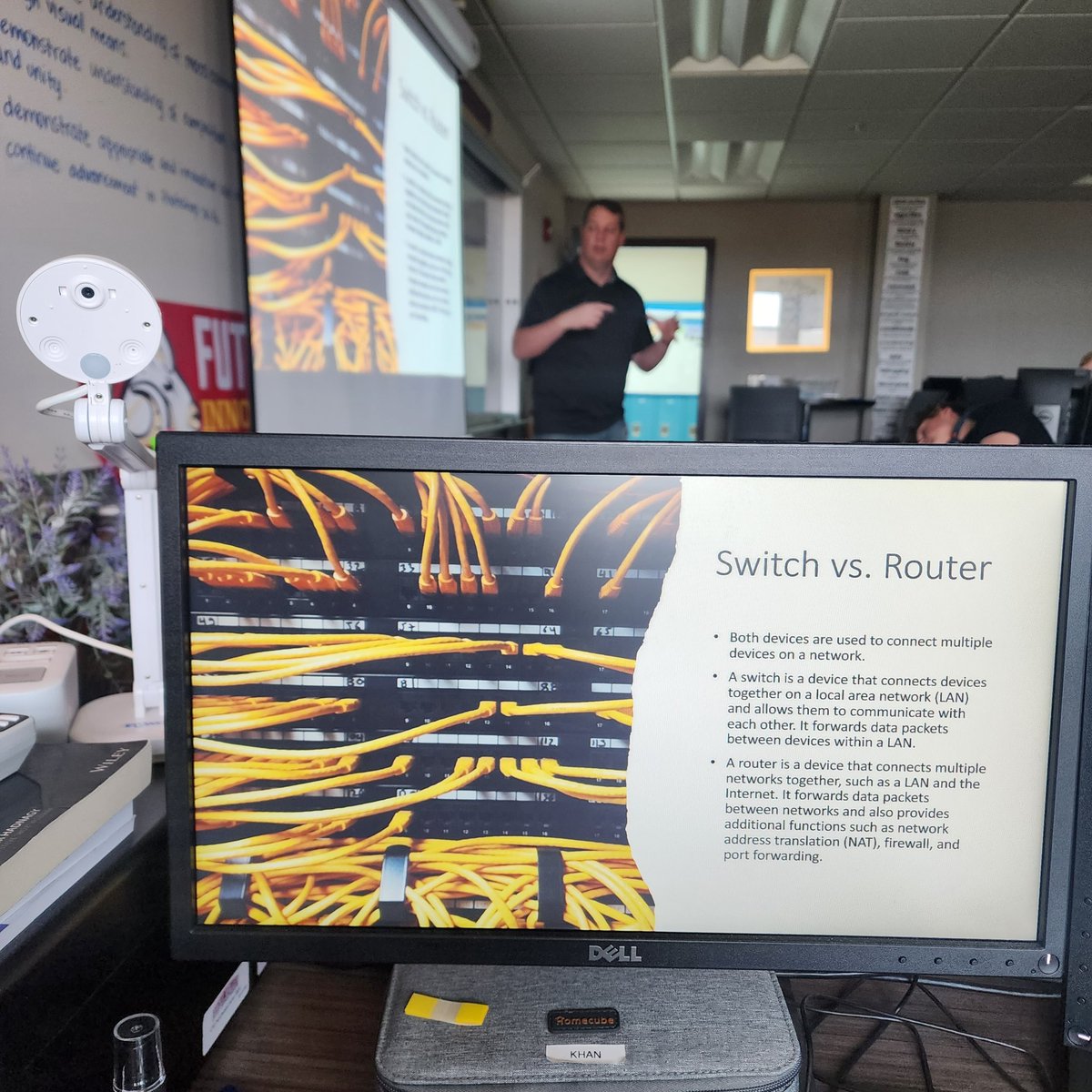 devinakhan's tweet photo. Lesson on Networking by @WVSD208 IT Director, Jeremy Cox. Real world, career connected learning. @WV_Futures https://t.co/XQ7Fwf4Emo