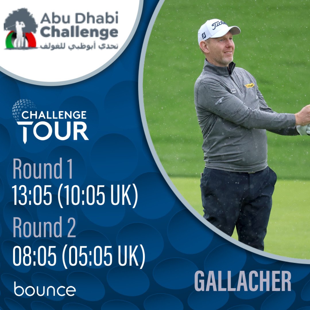 MIDDLE EAST...👀🧭

The @Challenge_Tour is in Abu Dhabi for the first of a two week UAE double header 🛬🇦🇪 

The #AbuDhabiChallenge begins tomorrow with @euanwalkergolf and @stevieggolf all set to go 🏃🏼‍♂️

⏰️Tee times..

⛳️🇦🇪🏌🏼‍♂️😎