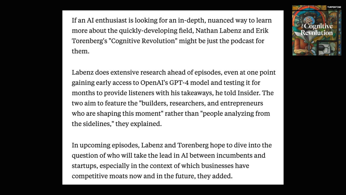 The Cognitive Revolution Podcast tweet media