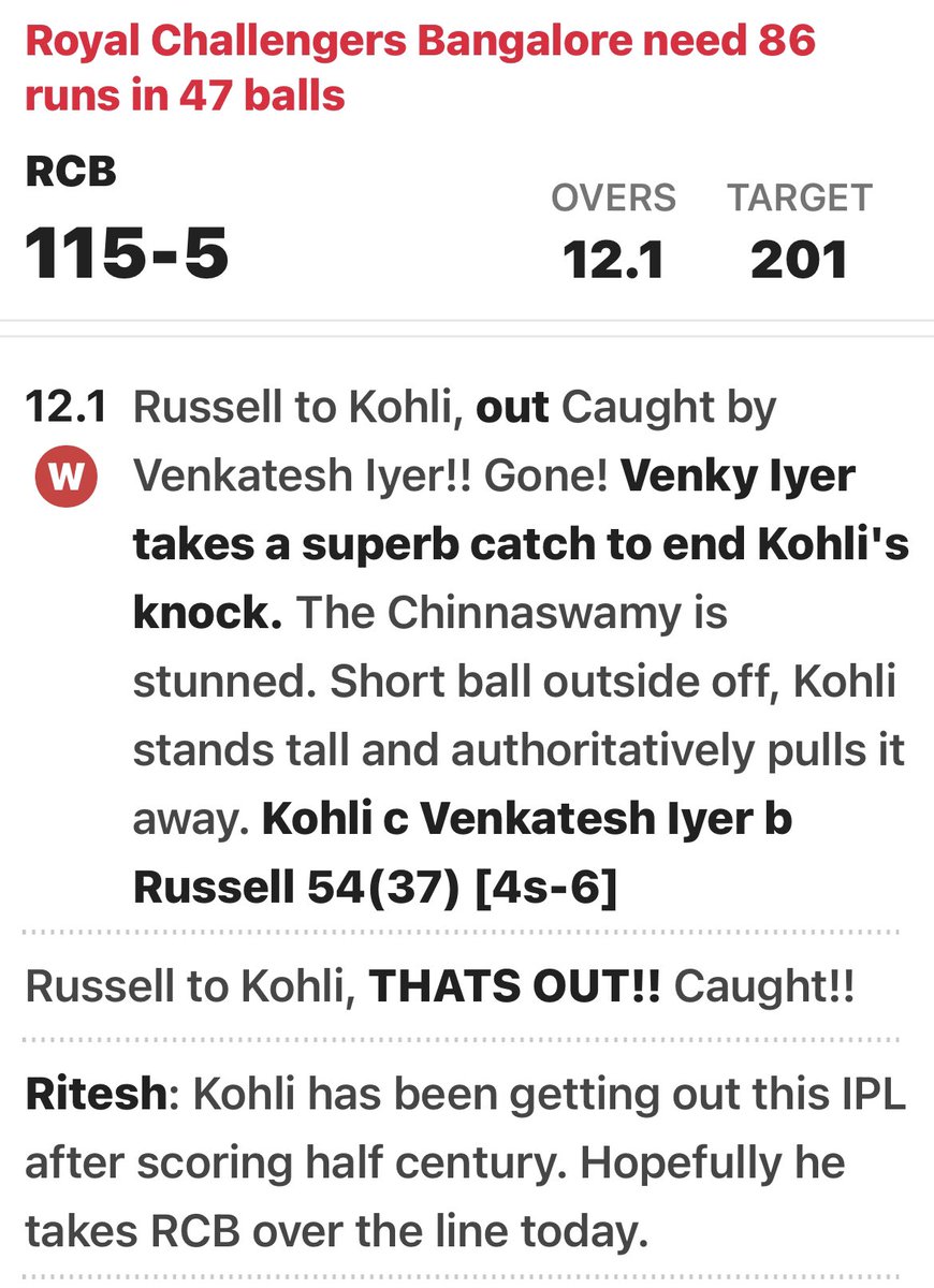 LoneOdor's tweet photo. The Intent of the Coment was Right The execution was not #RCBvKKR @cricbuzz https://t.co/uzIXlHrgKw