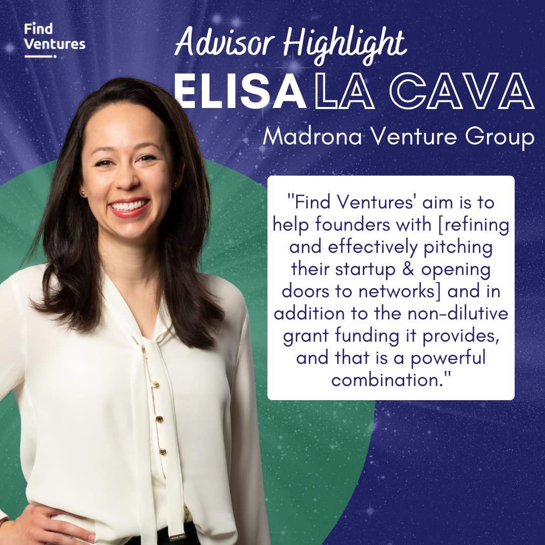 Our advisor, <a href="/elisalacava/">Elisa La Cava</a> is an investor at Madrona Venture Group, Seattle, focusing on software startups building intelligent applications with machine learning/artificial intelligence.

Link to to read her advice to tech startups: bit.ly/FVAdvisorElisa