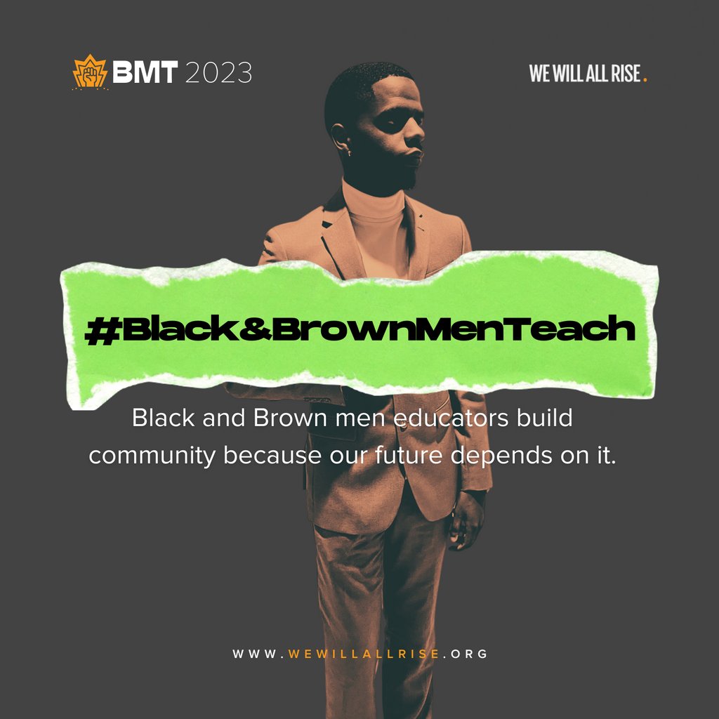 We Will All Rise works to increase the representation of Black and Brown men educators in classrooms and school buildings in the regions where we operate. 

#WeWillAllRise #BMT2023 #BlackandBrownMenTeach