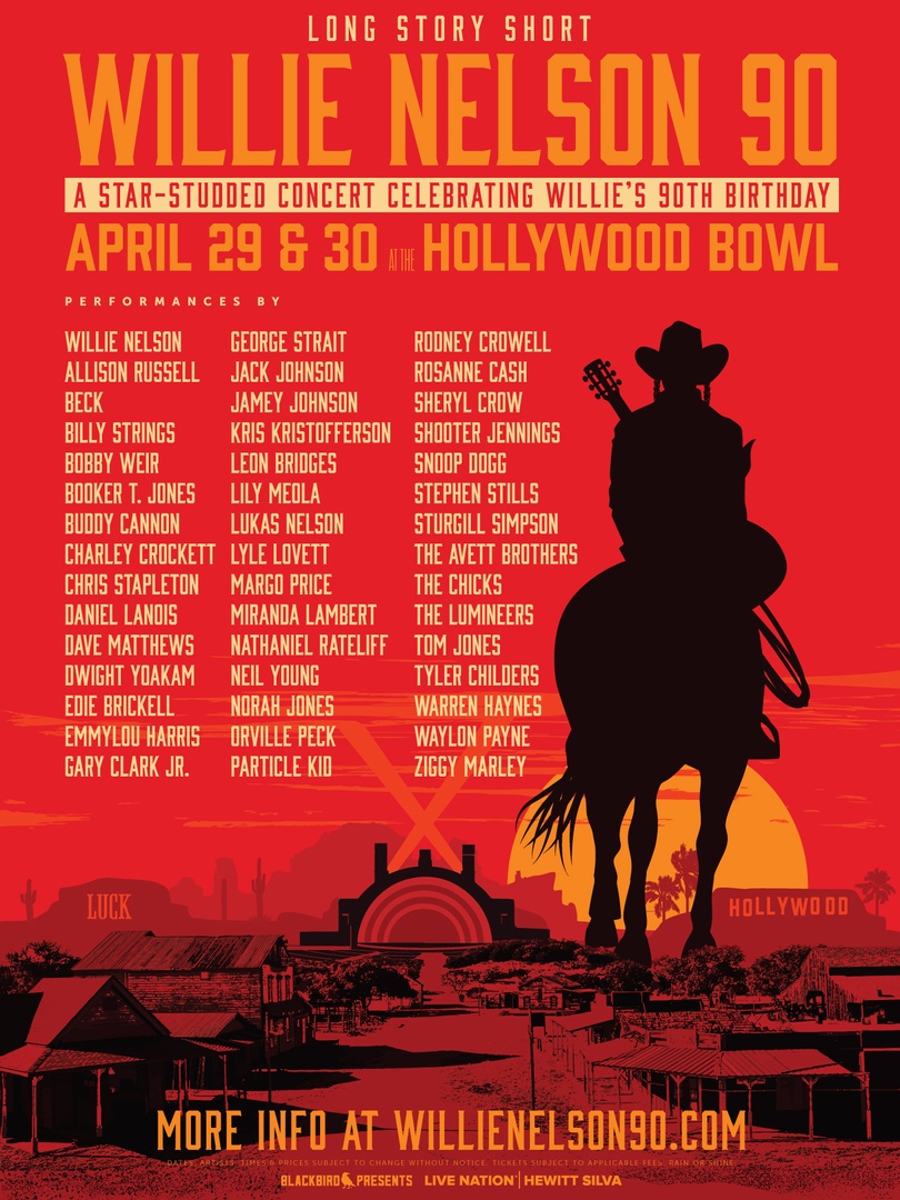 GeorgeStrait's tweet photo. George joins some of the biggest names in music to celebrate @WillieNelson's 90th birthday at the @HollywoodBowl this weekend!

More info at: https://t.co/f9vwFZseyY https://t.co/uSH3GO39bB