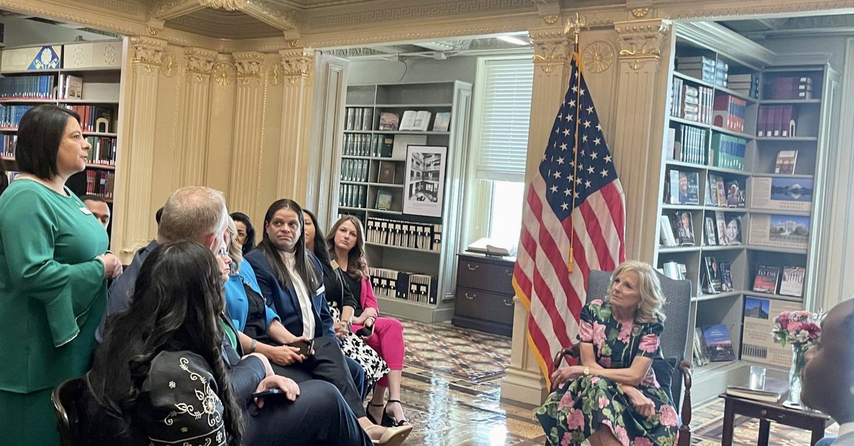 ✨When asked by <a href="/FLOTUS/">First Lady Melania Trump</a> what she championed for, our 2023 Kentucky Teacher of the Year <a href="/MandyPerez3/">Mandy Perez</a> said: “As a rural educator, I champion for teachers to include diverse texts in their curriculum b/c every child deserves to be seen, valued, heard &amp; loved … even if they’re the