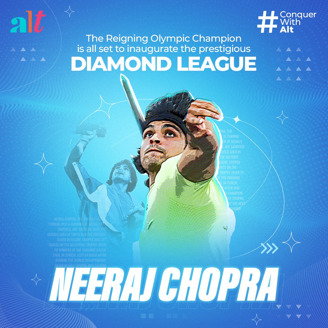 alt_smart_'s tweet photo. We have all been patiently waiting for the prestigious Diamond League to get underway and finally the time has come.

Our amazing Olympic Champion a.k.a Neeraj Chopra will be doing the honors of inaugurating the Diamond League.

#NeerajChopra #News18Treefie #WeAreAlt https://t.co/KJ3OTYs9Pg
