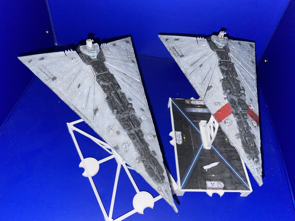 Azrael_Dumas89's tweet photo. Just finished my 2 Pellaeon-Class Star Destroyers for #StarWarsArmada. Soon the Imperious @mel_miniatures 😉 (and 2-3 Ardent fast frigates) - but after the Centurion (and 2-3 Terminus Destroyer and probably the Star Forge 🤩) - I want to finish my Sith/Old Republic fleets first😋 https://t.co/y1BuXKXHyL