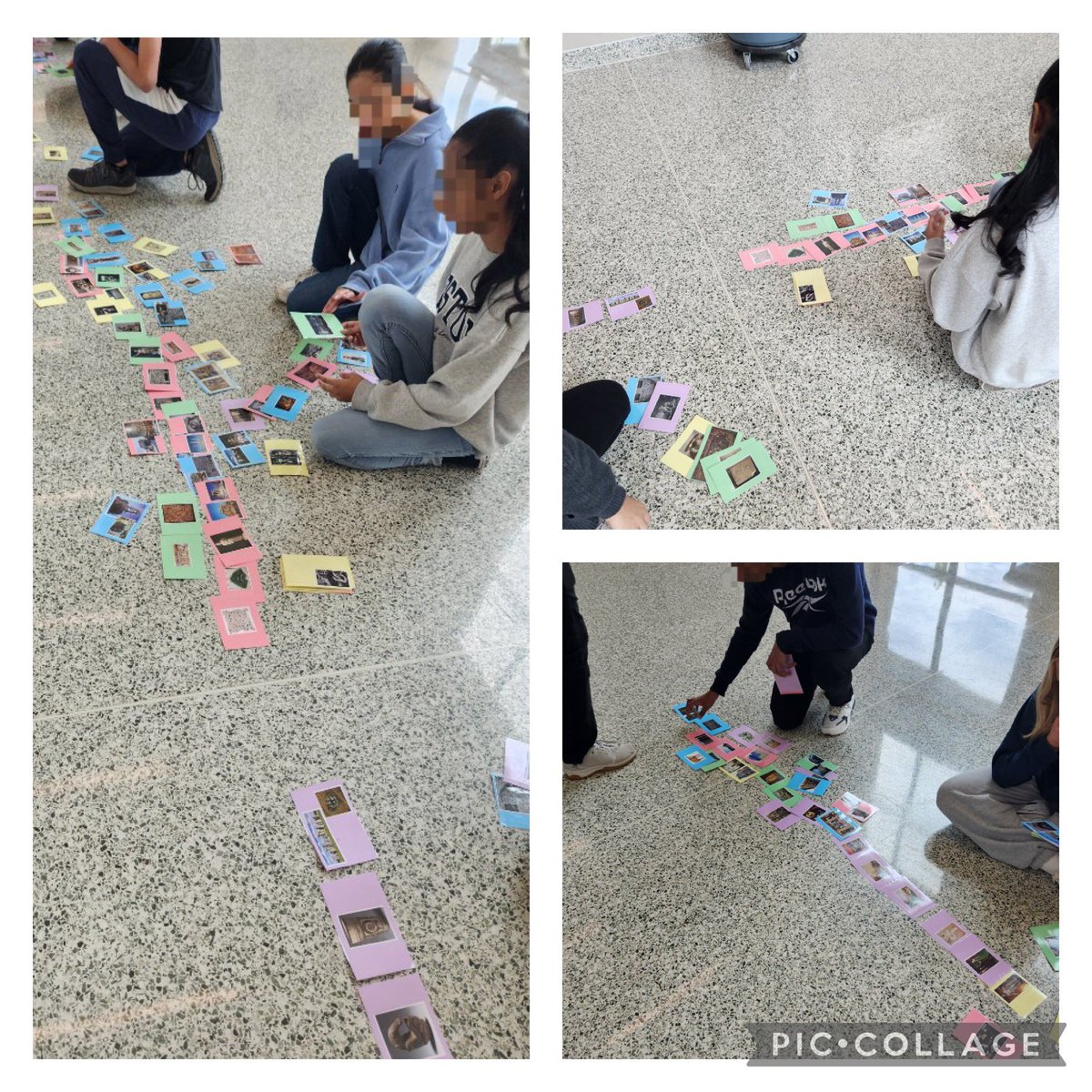 AP Art Hist students working hard to prepare for their exam! We used flashcards to make a timeline using every artwork in our curriculum. It was surprising to see which artworks were being made at the same time but different parts of the globe! <a href="/friscofinearts/">FISD Fine Arts</a> <a href="/LebanonTrailHS/">Lebanon Trail</a>