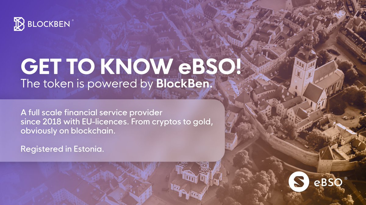 Name a better project. Bet you can't. 👀
🔥 Get to know your $eBSO more. The value token is powered by our company #BlockBen. 

🗯️For more info check our website: blockben.com

#GOLD #Bitcoin #CryptoPromote #Project #cryptocurrency #CryptoNews #cryptomarket
