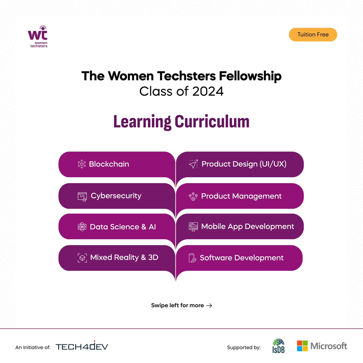The Call for Applications for the Women Techsters Fellowship will be live in less than 48 hours!
 
Are you considering applying for the Women Techsters Fellowship Class of 2024? Our program offers a comprehensive curriculum that covers various learning tracks.👇🏾