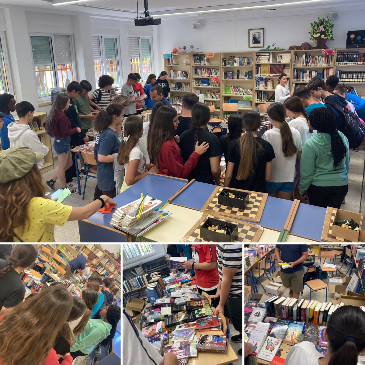 tesiromero's tweet photo. Si el #DiadelLibro2023 cae en domingo, no pasa nada. En el @IESPabloPicasso lo celebramos durante la semana así 👉🏻
📚 #FeriaDelLibro 
📚 #Personajesbuscanempleo
📚#Megustaleerporque
 Os cuento los detalles ⬇️ https://t.co/yCpdrw0PLF