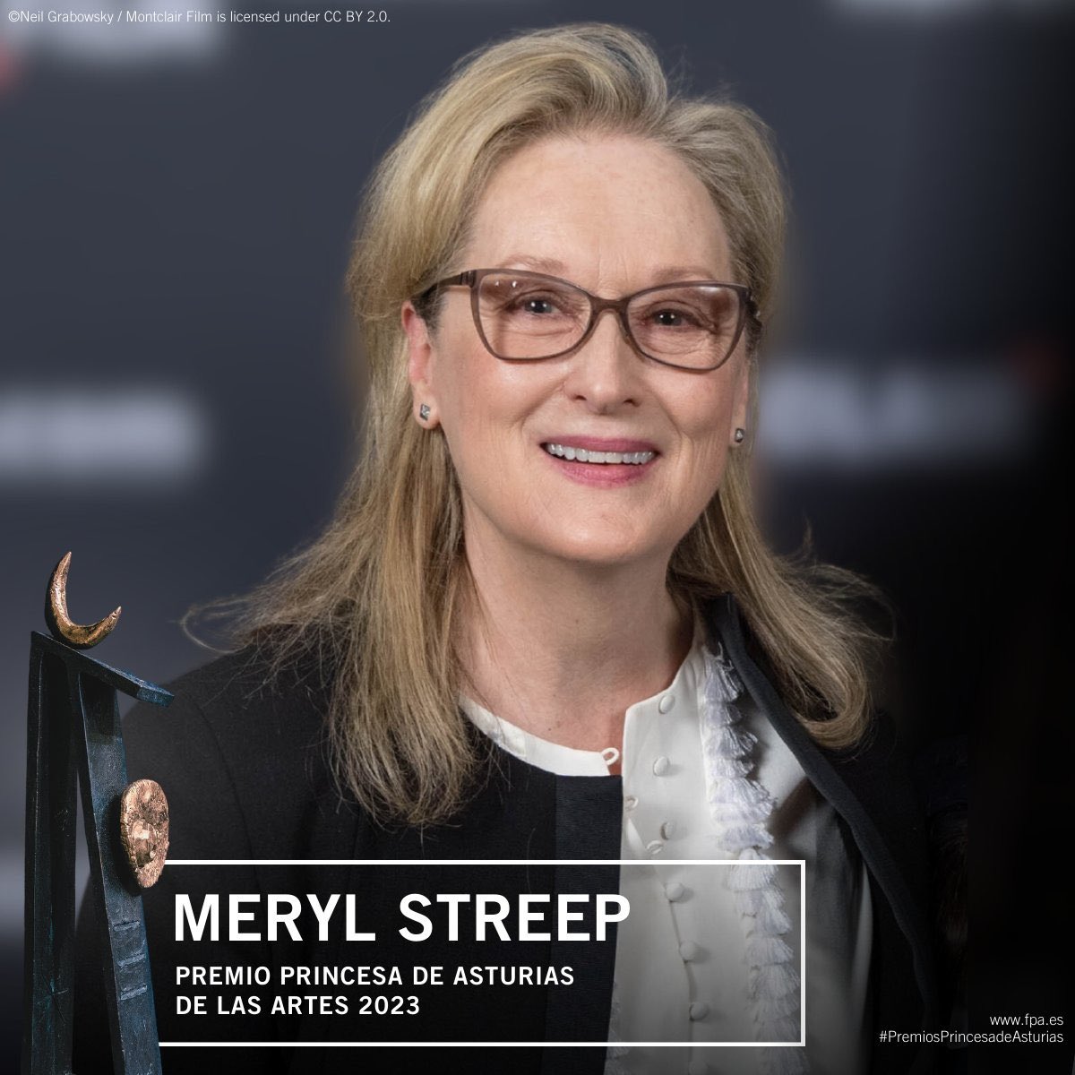 Meryl Streep #PrincessofAsturiasAwards for the Arts 2023. Congratulations my friend!!!! 👏👏👏👏👏👏

#MerylStreep #Arts #actriz #actress #PremiosPrincesadeAsturias #Spain #Asturias #awards 

@fpa 
@SpainInTheUSA 
@USembassyMadrid