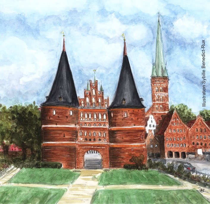 Bevor der April vorbei ist noch ein paar Gebäude. Hier das berühmte Holstentor in Lübeck.

The Holstengate. It's probably the most famous preserved city gate in Germany from the late Middle Ages.
 #lübeck #holstentor #buildapril #artforsale