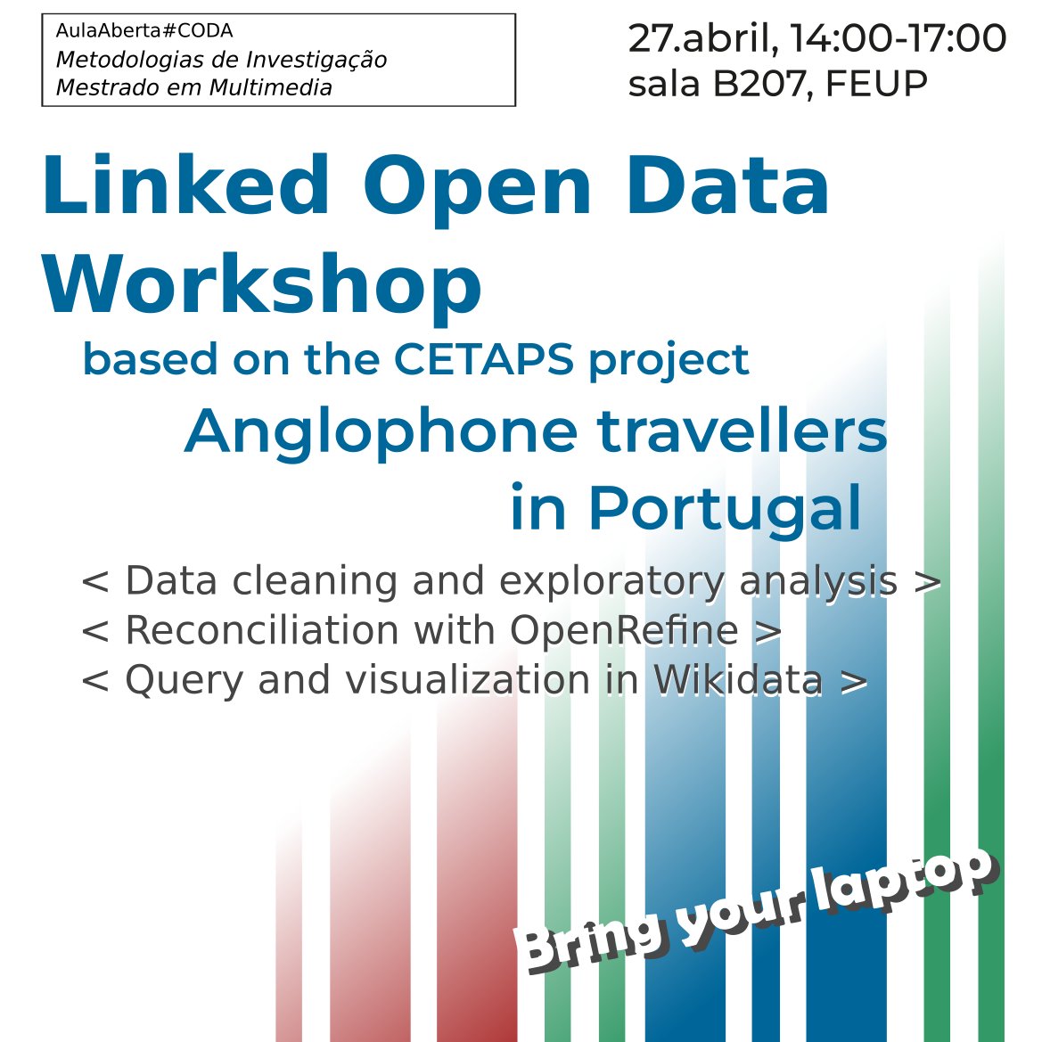 wikimediapt's tweet image. Se amanhã andares pela @feup_porto, agarra no teu computador e junta-te ao workshop sobre #LinkedOpenData, a partir das 14h.
@UPorto  @wikidata  #OpenRefine #FCT #openaccess #OpenData #literaturadeviagem #travellersinportugal #autores #anglofonos #portugal #freeknowledge 📚🇵🇹🇬🇧💻