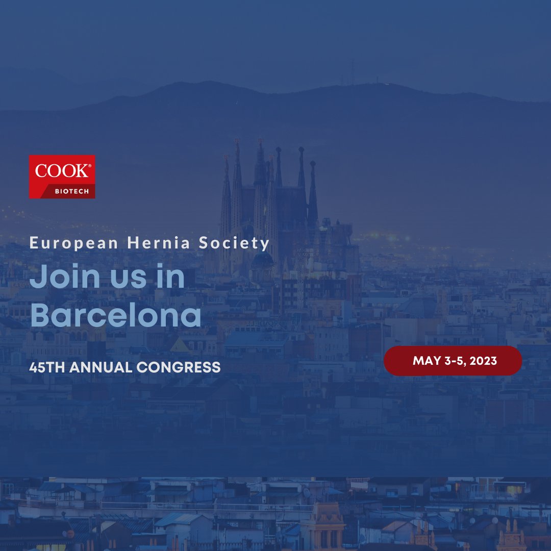 Cook_Biotech's tweet photo. Join us at #EHS/BHS!
Come meet our team at EHS/BHS 2023. We look forward to seeing you at the Cook Biotech booth in Barcelona, Spain, from May 3–5.
For more information, go to https://t.co/iXd4G30KkC. #cookbiotech #EHS2023 https://t.co/cdwmfTCqYm
